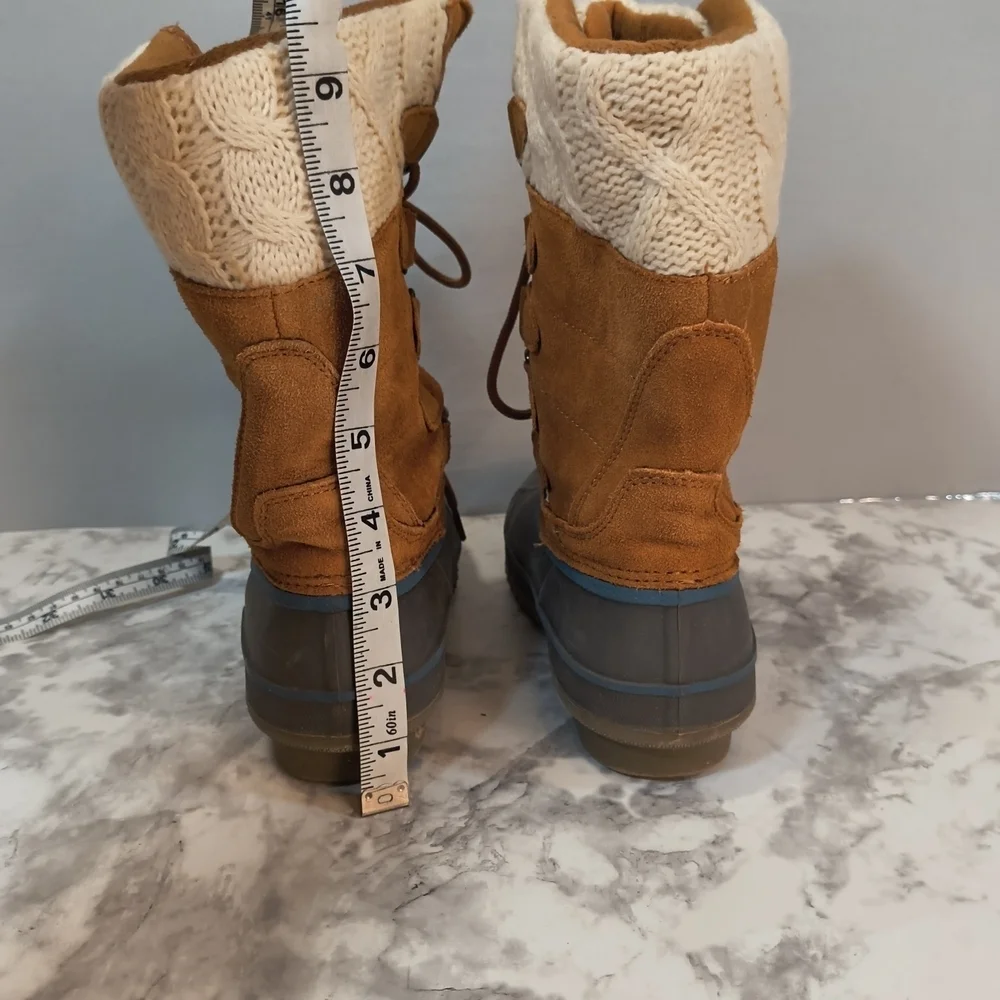 Khombu Women's Dixie Waterproof Duck Boots Brown/Gray Size 7M